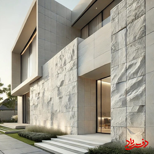 متریال سنگ در طراحی نمای مدرن