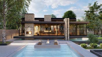 طراحی ویلای روستیک آقای سربندی